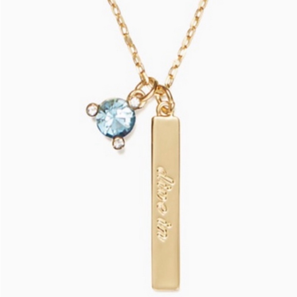 Kate Spade Dive In pendant necklace for March